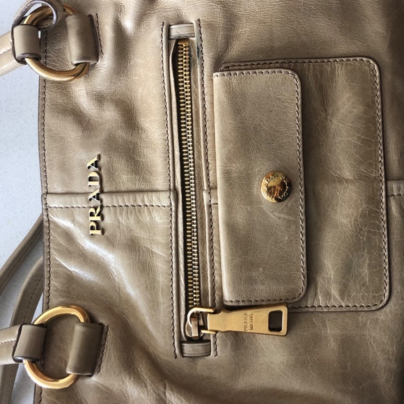 Prada Tan Leather Tote Bag - Picture 4 of 7